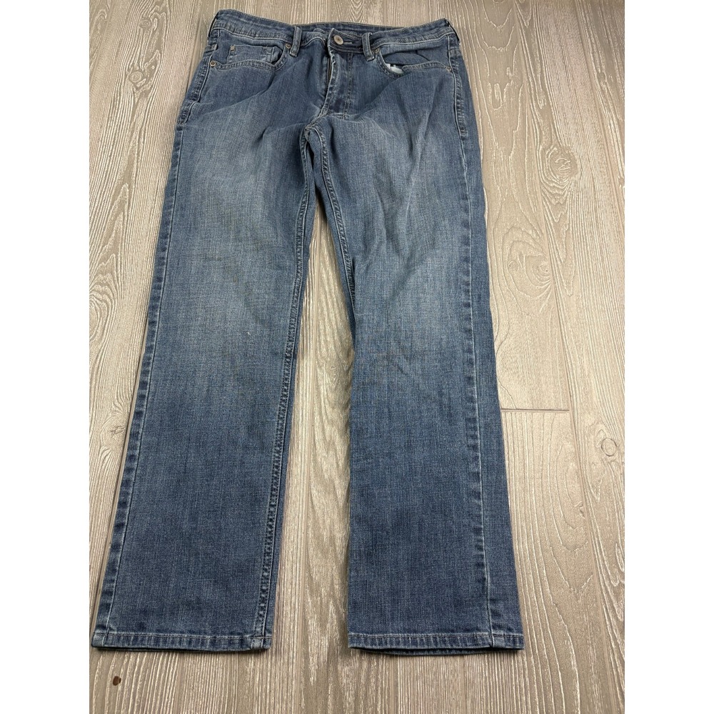 Buffalo David Bitton Jackson Mens Straight Leg Jeans Blue 32x30 Stretch Denim